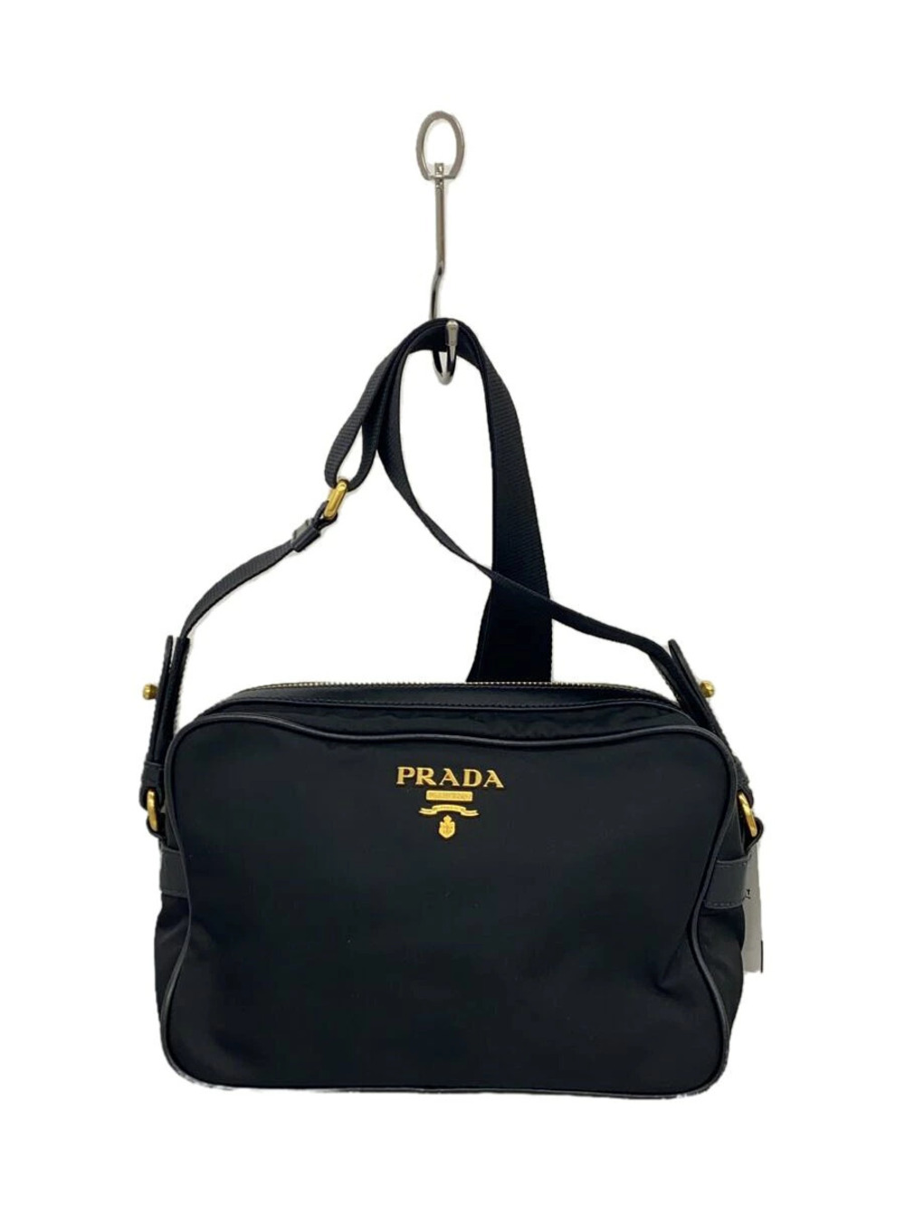 Prada Tessuto Camera Crossbody Bag Black